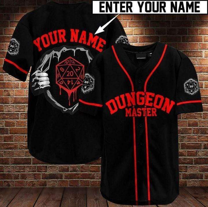 Dungeon Master Custom Personalized Name Baseball Jersey