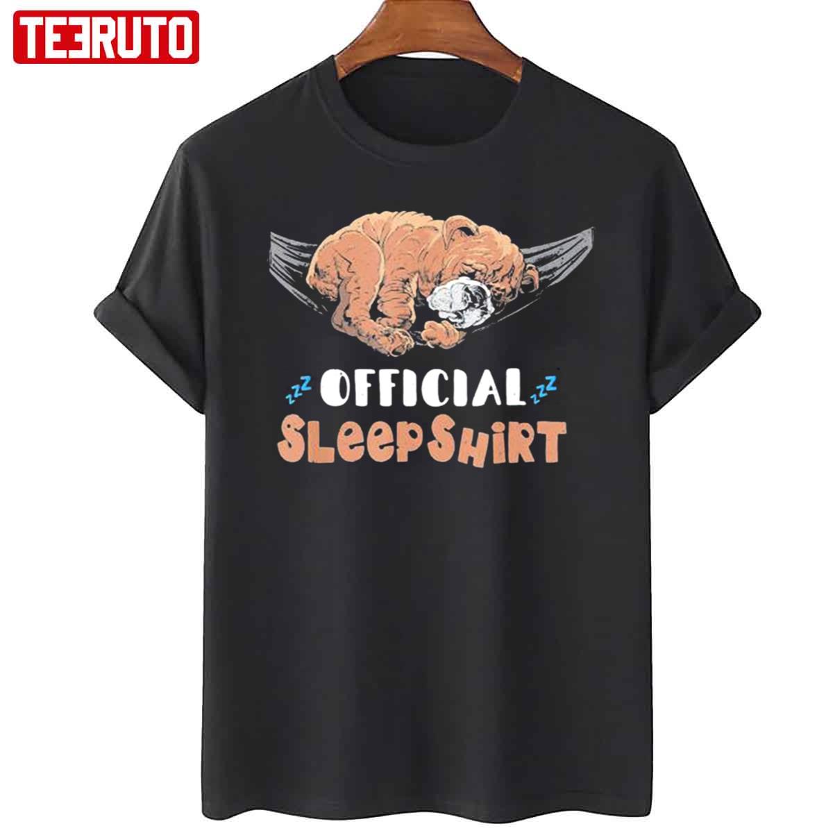 Funny Kawaii Cute Sleeping Bulldog Nap Animal Sleeping Sleep Unisex T-Shirt