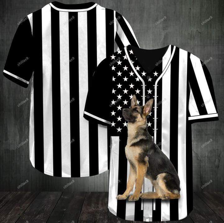 German Shepherd Personalized 3d Baseball Jersey kv