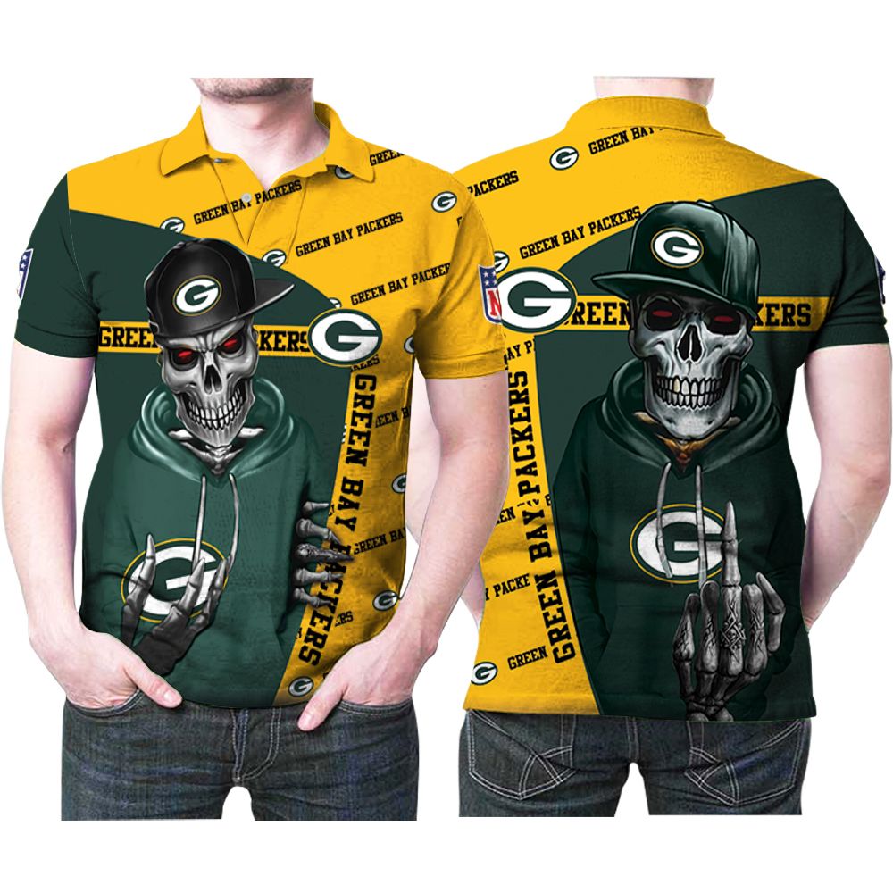 Green Bay Packers Hiphop Skeleton Hold The Logo Snapback 3d Printed Gift For Green Bay Packers Fan Polo Shirt All Over Print Shirt 3d T-shirt