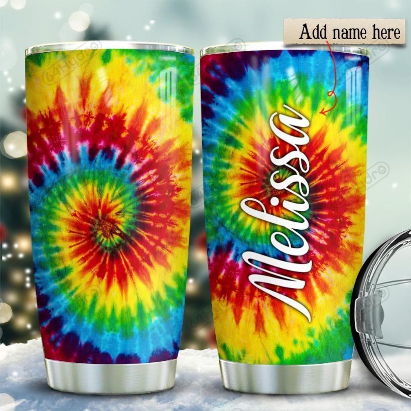 Hippie Tie Dye Personalized Gift For Lover Day Travel Tumbler