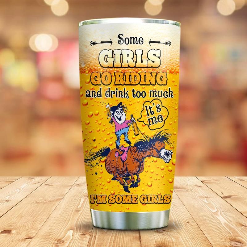 Horse Riding And Beer Girls A1266 Gift For Lover Day Travel Tumbler
