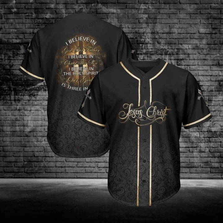 I Believe In God Our Father Jesus Christ Personalized 3d Baseball Jersey