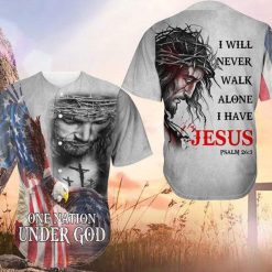 I Will Never Walk Alone I Have Jesus 3d Personalized 3d Baseball Jersey h