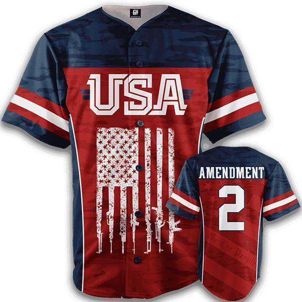 Independence Day Usa America Flag Custom Personalized Number Baseball Jersey kv