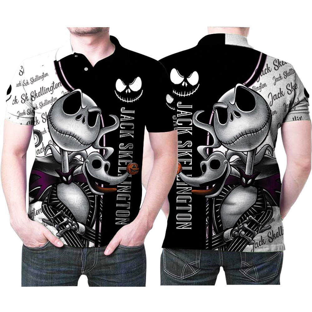 Jack Skellington And Zero Nightmare Before Christmas 3d Printed Gift For Jack Skellington Fan Polo Shirt All Over Print Shirt 3d T-shirt