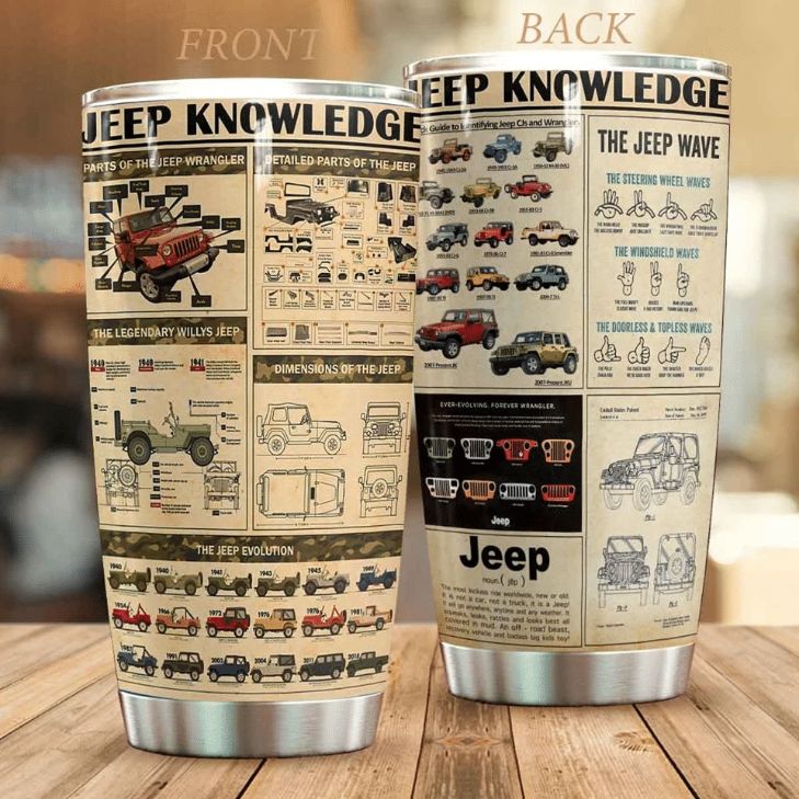 Jeep Knowledge Car Gift For Lover Day Travel Tumbler All Over Print