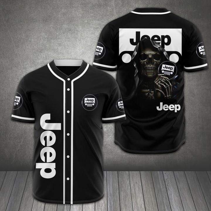 Jeep Skull Death Personalized 3d Baseball Jersey