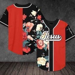 Jesus &ampamp Rose Personalized 3d Baseball Jersey kv