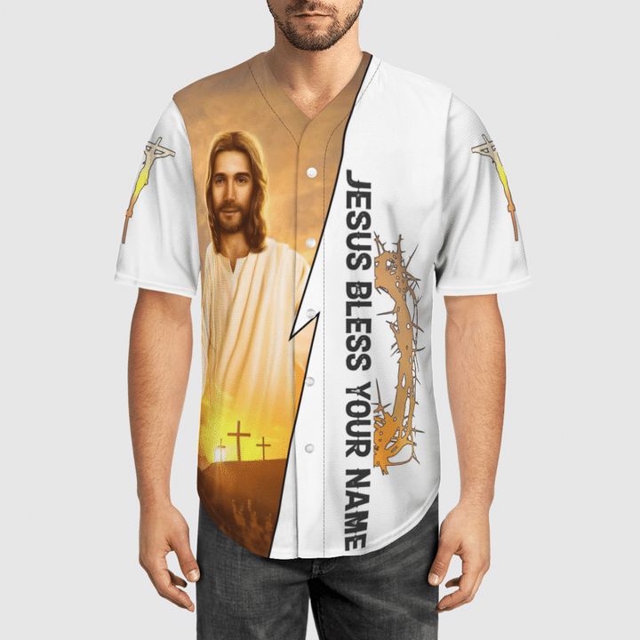 Jesus Bless You Personalized 3d Baseball Jersey va