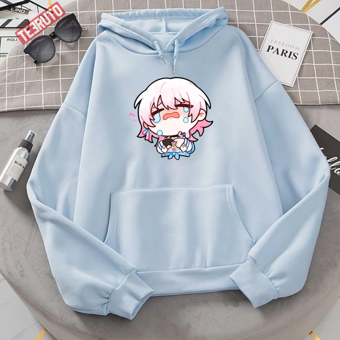 Kawaii March 7th Chibi Honkai Star Rail Anime Unisex Hoodie