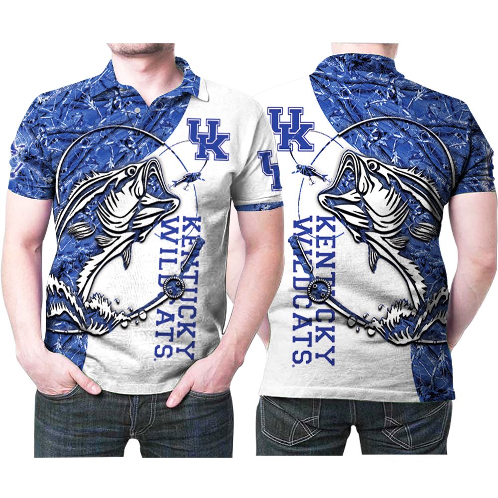 Kentucky Wildcats Ncaa University Kentucky Going Fishing 3d Designed Allover Gift For Kentucky Fans Polo Shirt All Over Print Shirt 3d T-shirt