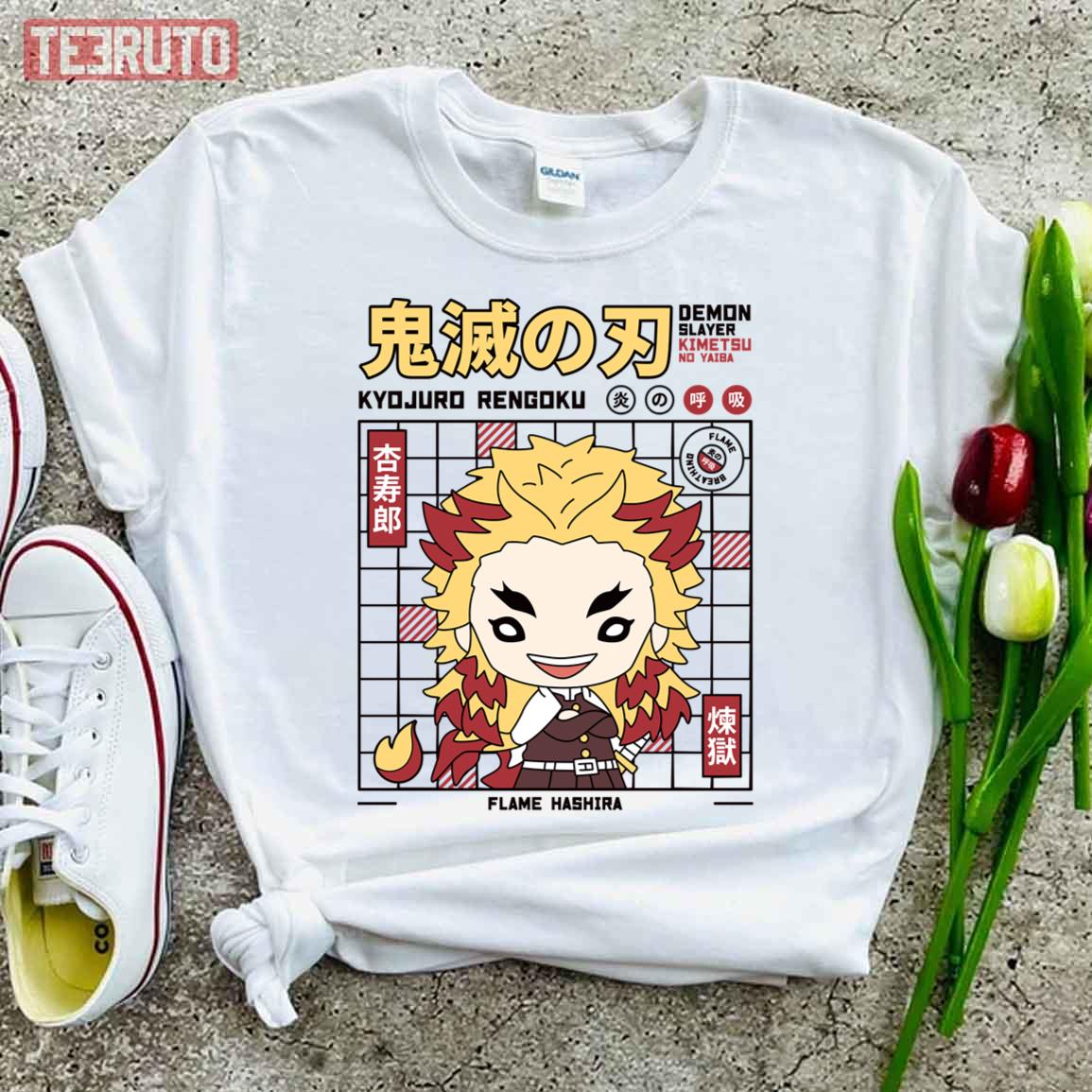 Kyojuro Rengoku Demon Slayer Kimetsu No Yaiba Unisex T Shirt Teeruto