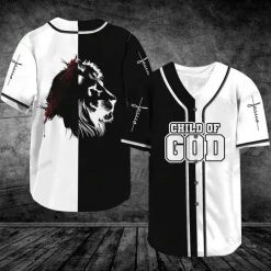 Lion Jesus Child Of God Personalized 3d Baseball Jersey kv