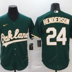 Men’s Oakland Athletics 24 Rickey Henderson Personalized 3d Baseball Jersey 54