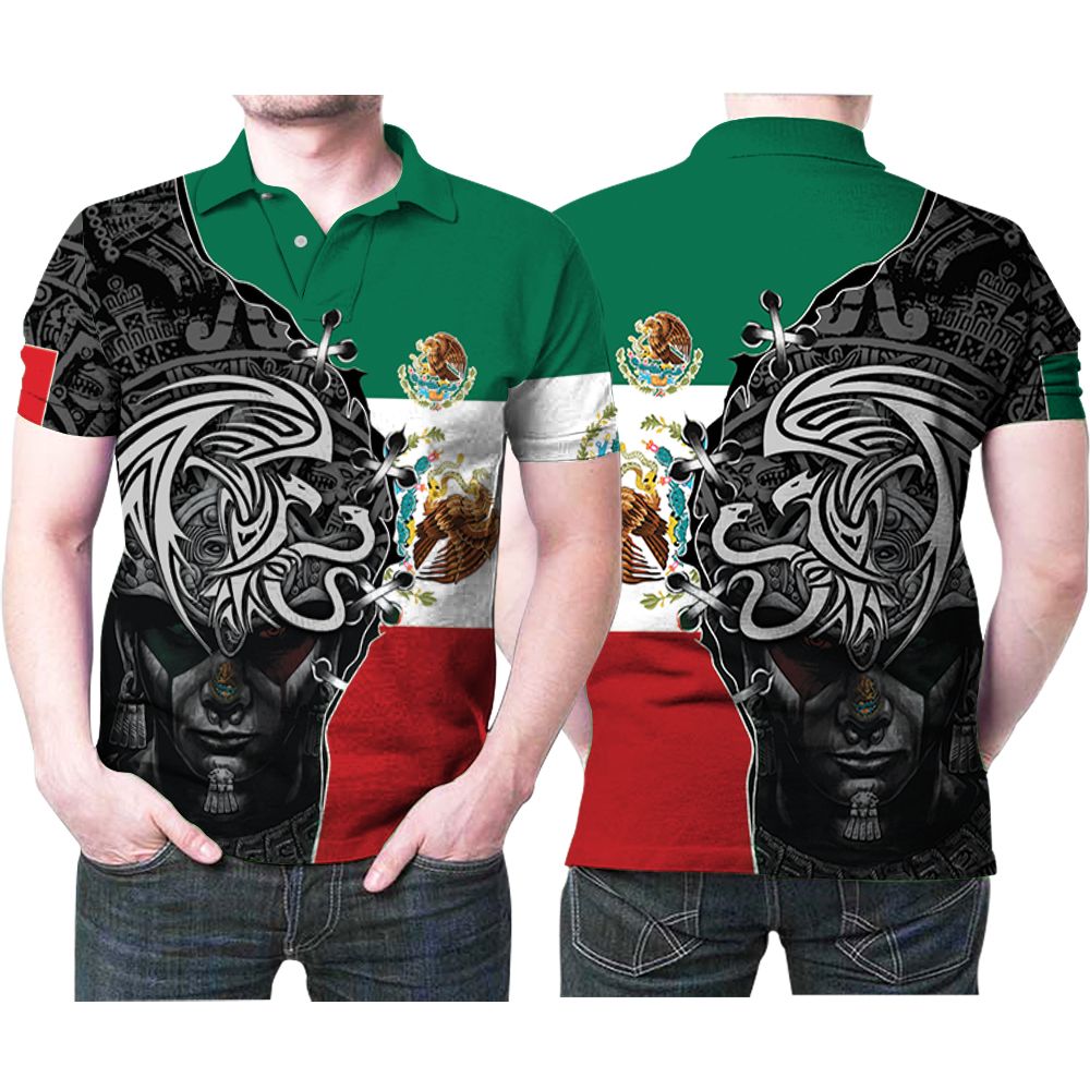 Mexico Aztec Empire Coat Of Arms Gift For Someone From Mexico Aztec Empire 2 Polo Shirt All Over Print Shirt 3d T-shirt