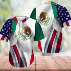 Mexico Flag Personalized 3d Baseball Jersey