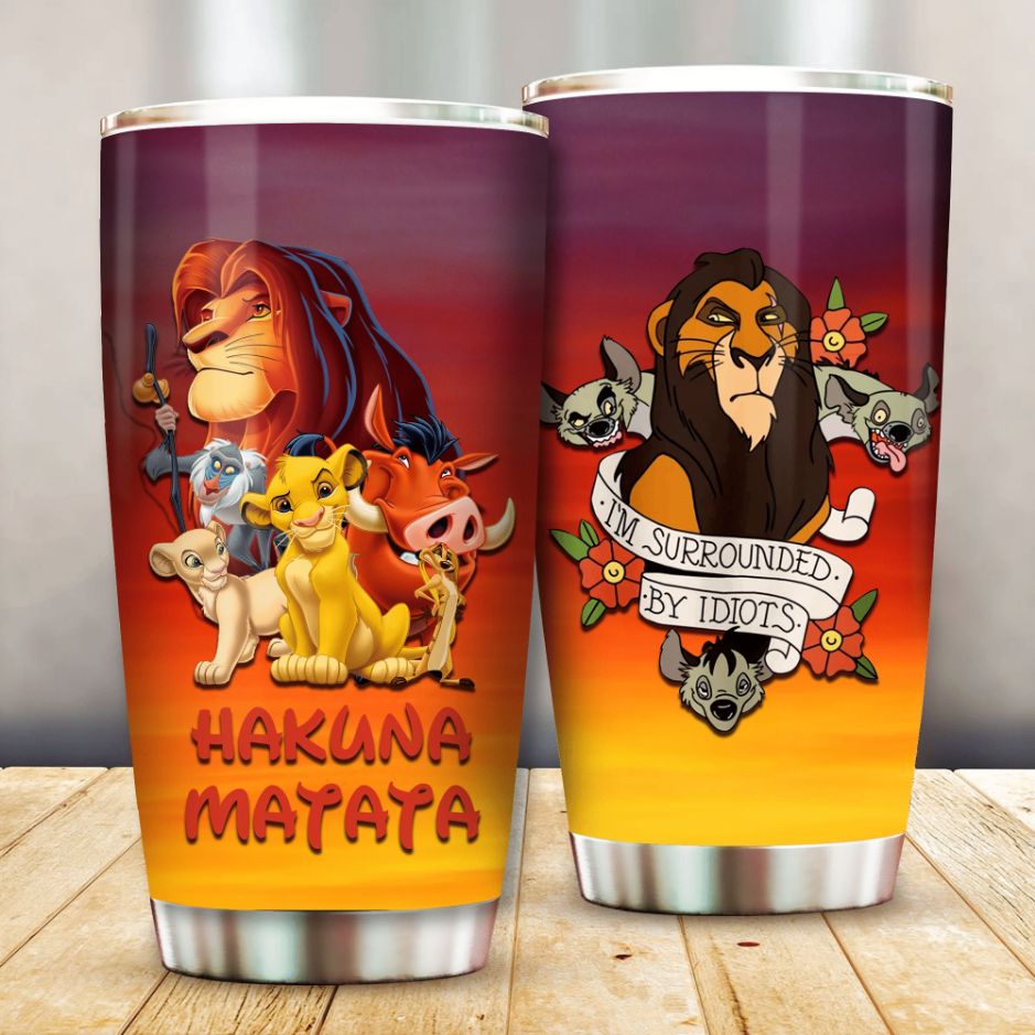 New Lion Hakuna Matata Disney 102 Gift For Lover Day Travel Tumbler