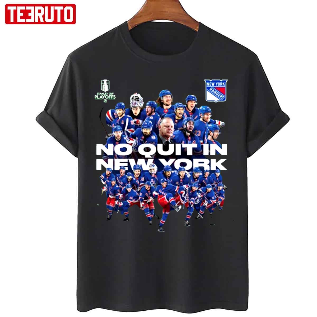 New York Rangers No Quit Team Unisex TShirt Teeruto