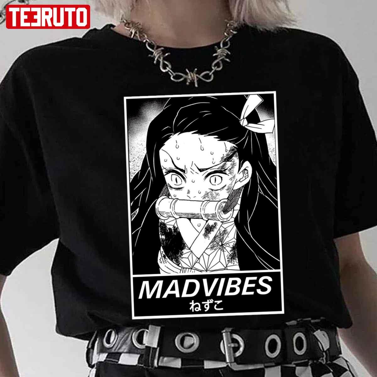 Nezuko Kamado Mad Vibes Streetwear Aesthetic Unisex T-Shirt