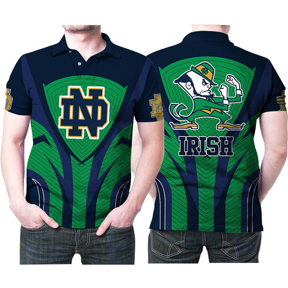Notre Dame Fighting Irish Logo Mascot 3d Printed Gift For Notre Dame Fighting Irish Fan Polo Shirt All Over Print Shirt 3d T-shirt