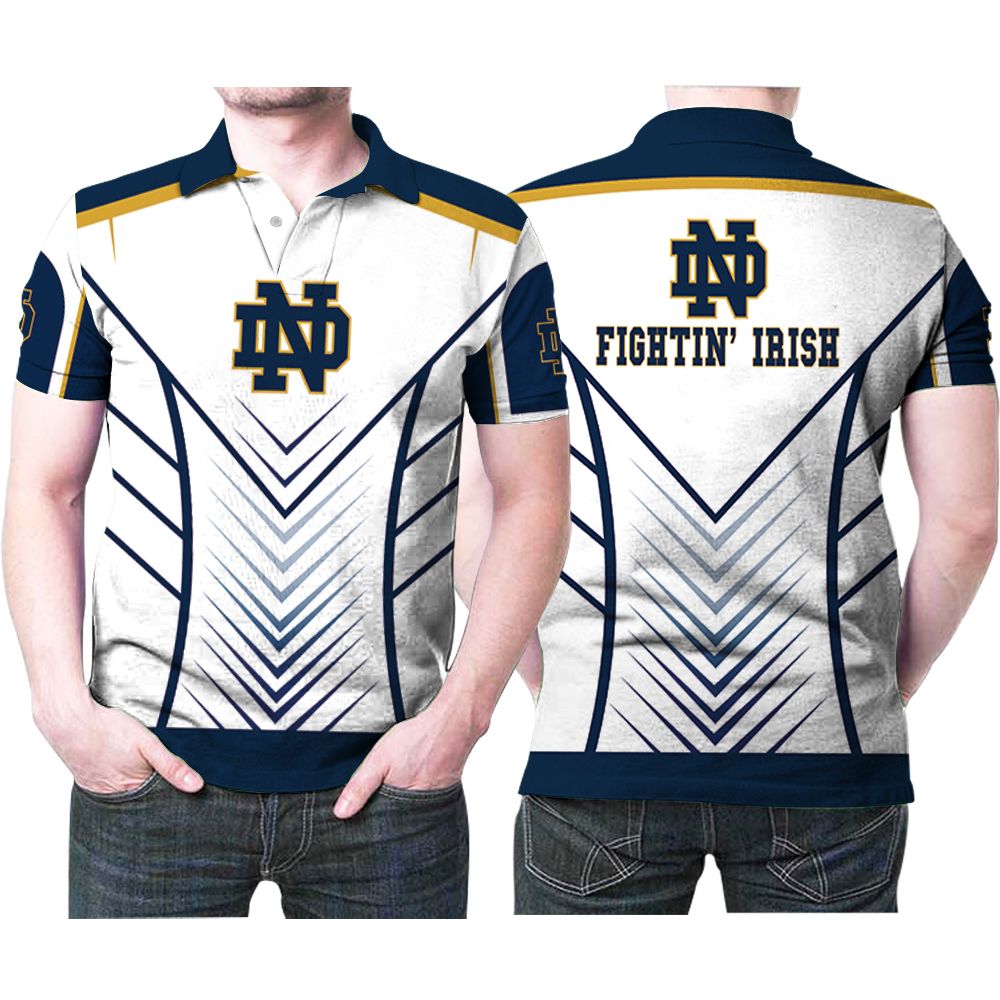 Notre Dame Fighting Irish Logo Ncaa Team 3d Printed Gift For Notre Dame Fighting Irish Fan Polo Shirt All Over Print Shirt 3d T-shirt