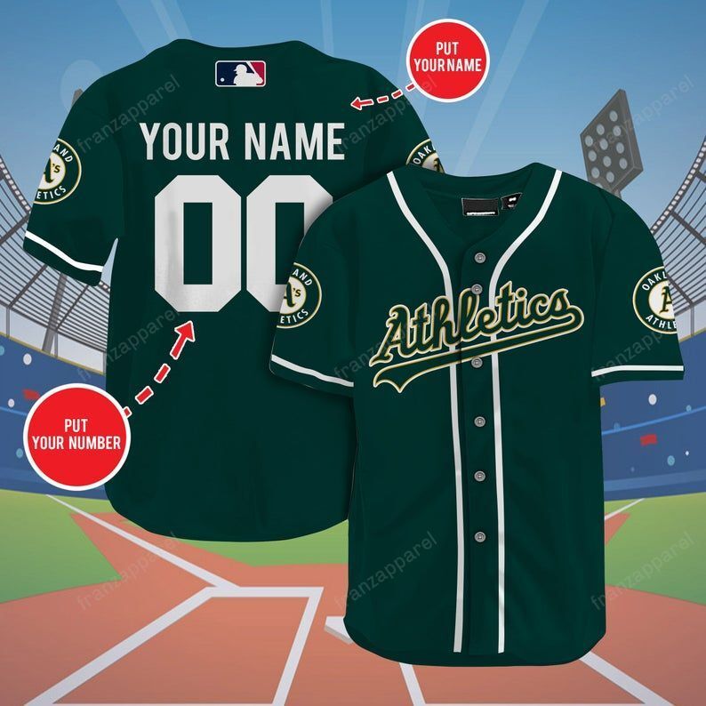 Oakland Athletics Personalized Baseball Jersey Shirt 45 - Teeruto