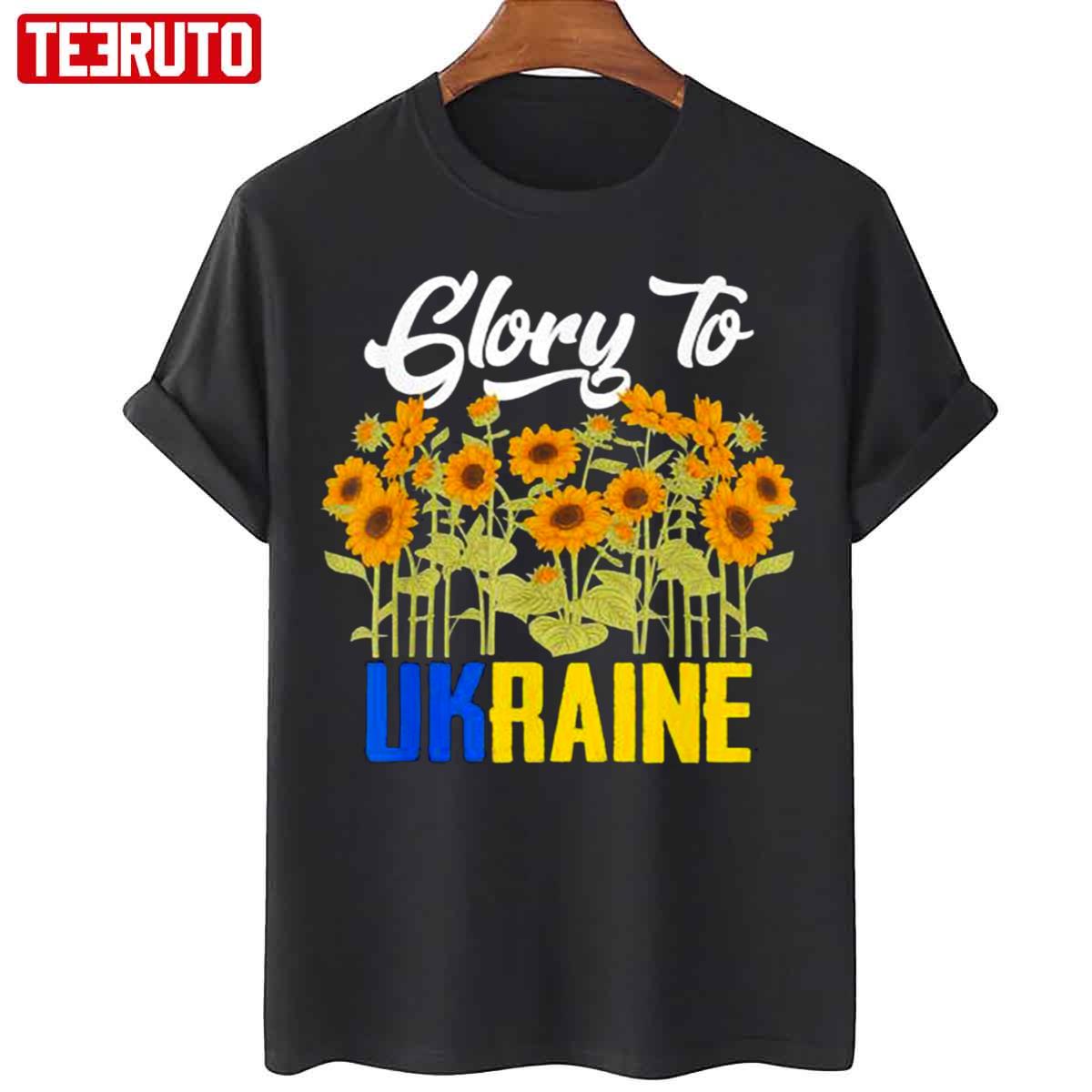 Original Glory To Ukraine Sunflower Peace Ukraine Unisex T-Shirt