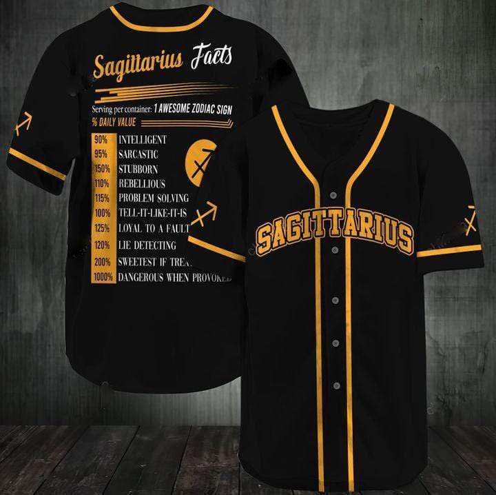 Sagittarius Awesome Zodiac Facts 3d Personalized 3d Baseball Jersey l