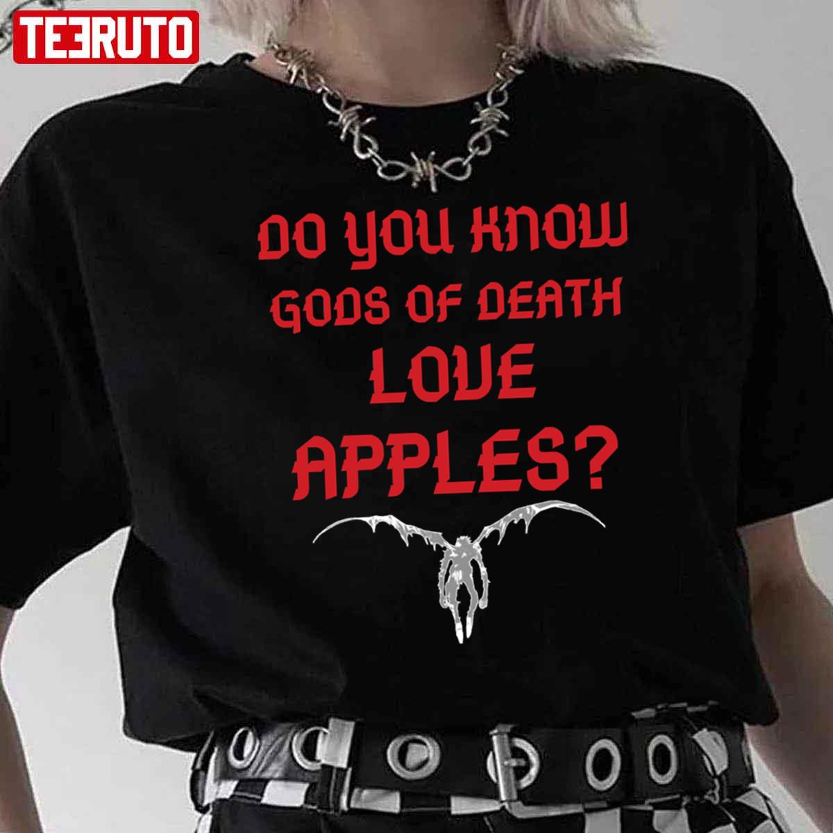 Shinigamis Gods Of Death Love Apples Anime Death Note Unisex T-Shirt