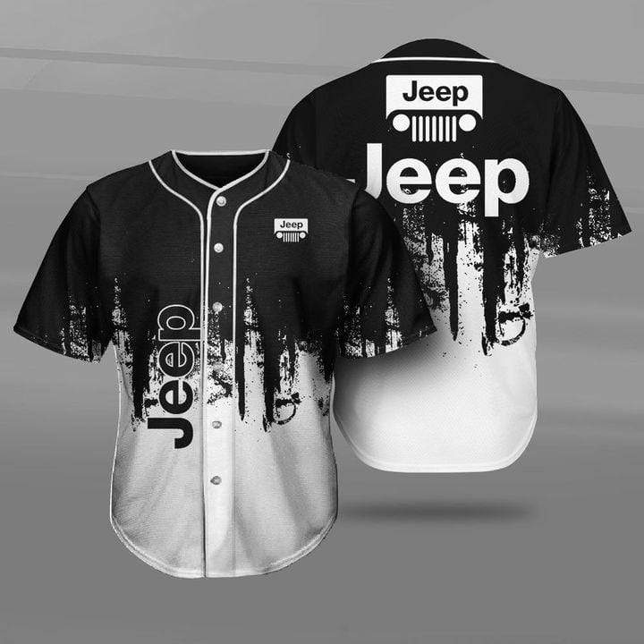 Simple B&ampampw Jeep Personalized 3d Baseball Jersey