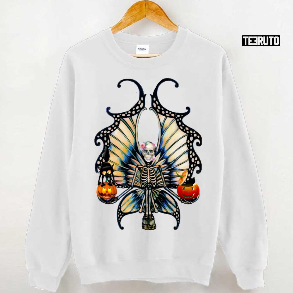 Skeleton Fairy Grunge Fairycore Aesthetic Gothic Cottagecore Unisex T-Shirt