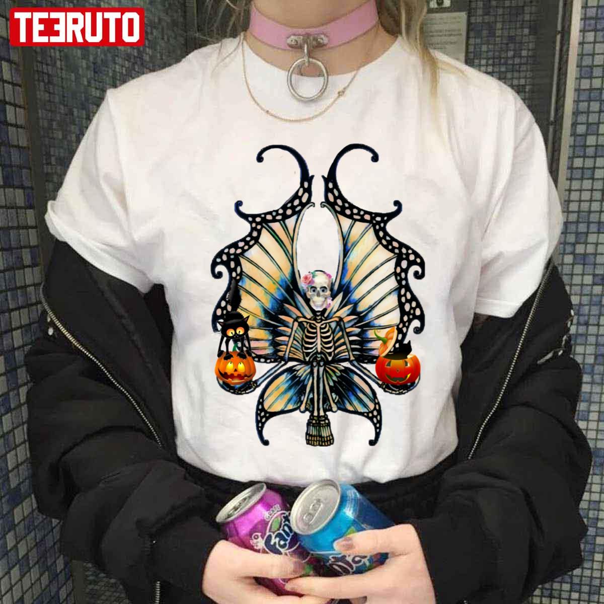 Skeleton Fairy Grunge Fairycore Aesthetic Gothic Cottagecore Unisex T-Shirt