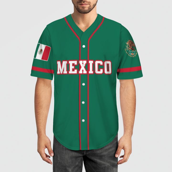 Custom Text and Number) Mexico Baseball Jersey Mexican Aztec