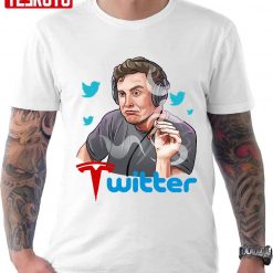 Smoking Elon Musk Twitter Unisex T-Shirt