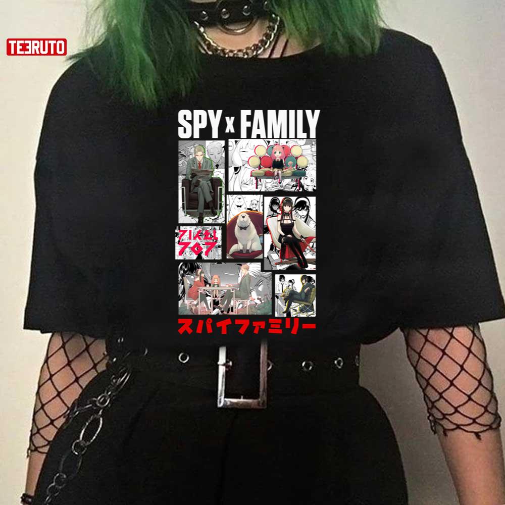 Spy X Family Panel Anime Collage Unisex T-Shirt