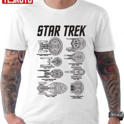 Star Trek Ships Of The Past Schematics Unisex T-Shirt