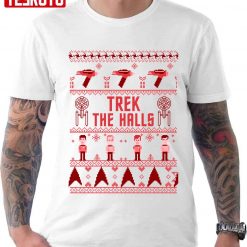 Star Trek The Halls Logo Ugly Christmas Unisex T-Shirt