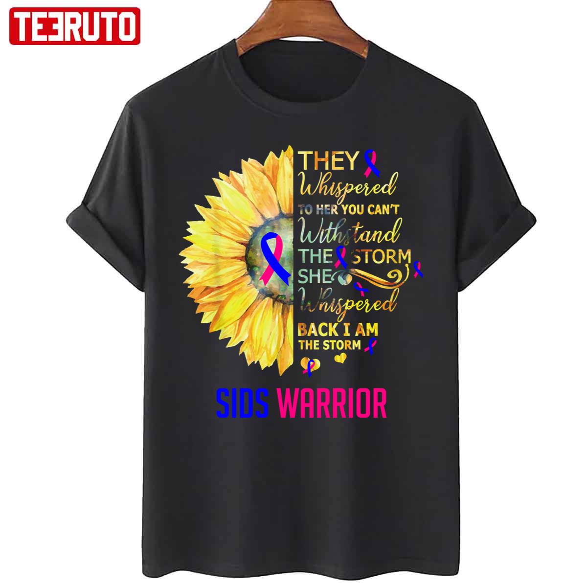 Sunflower Sudden Infant Death Syndrome Sids Awareness Warrior Support Unisex T-Shirt