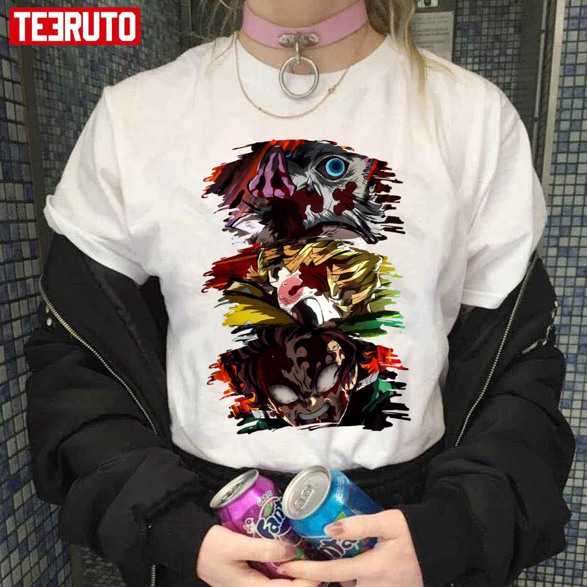 Tanjiro Zenitsu Inosuke Rage Mode Unisex T-Shirt