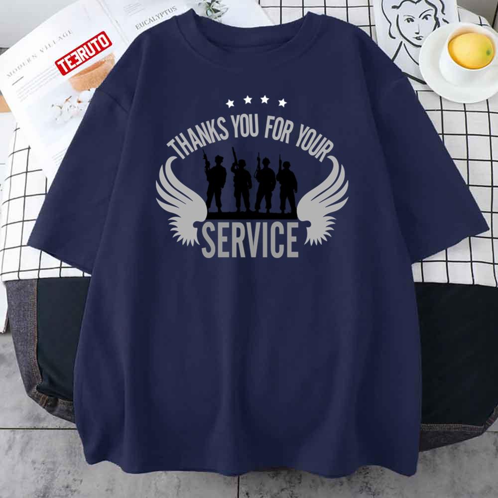 Thank You For Your Service Veterans Unique Soldier Unisex T-Shirt