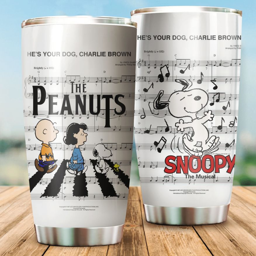The Peanuts Snoopy Music Gift For Lover Travel Tumbler All Over Print