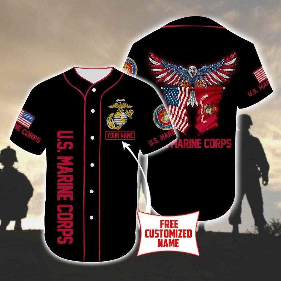 U.s. Marine Corps Eagle Personalized Baseball Jersey