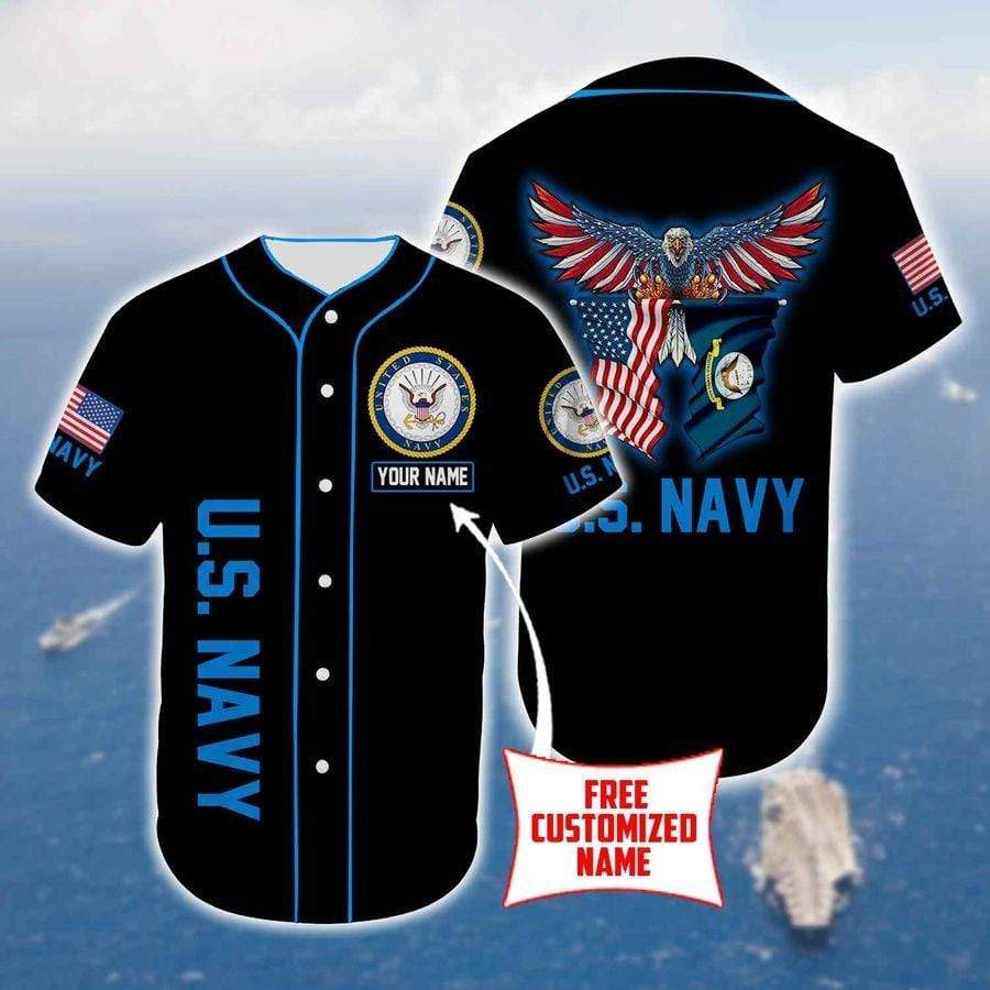 U.s. Navy Eagle Personalized Baseball Jersey