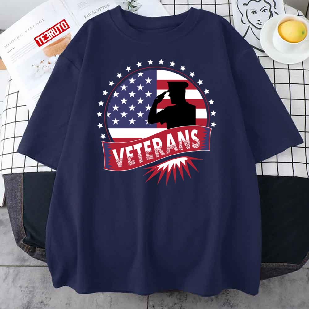 Veterans Hand Up Cap Unique July 4th Memorial Day Unisex T-Shirt