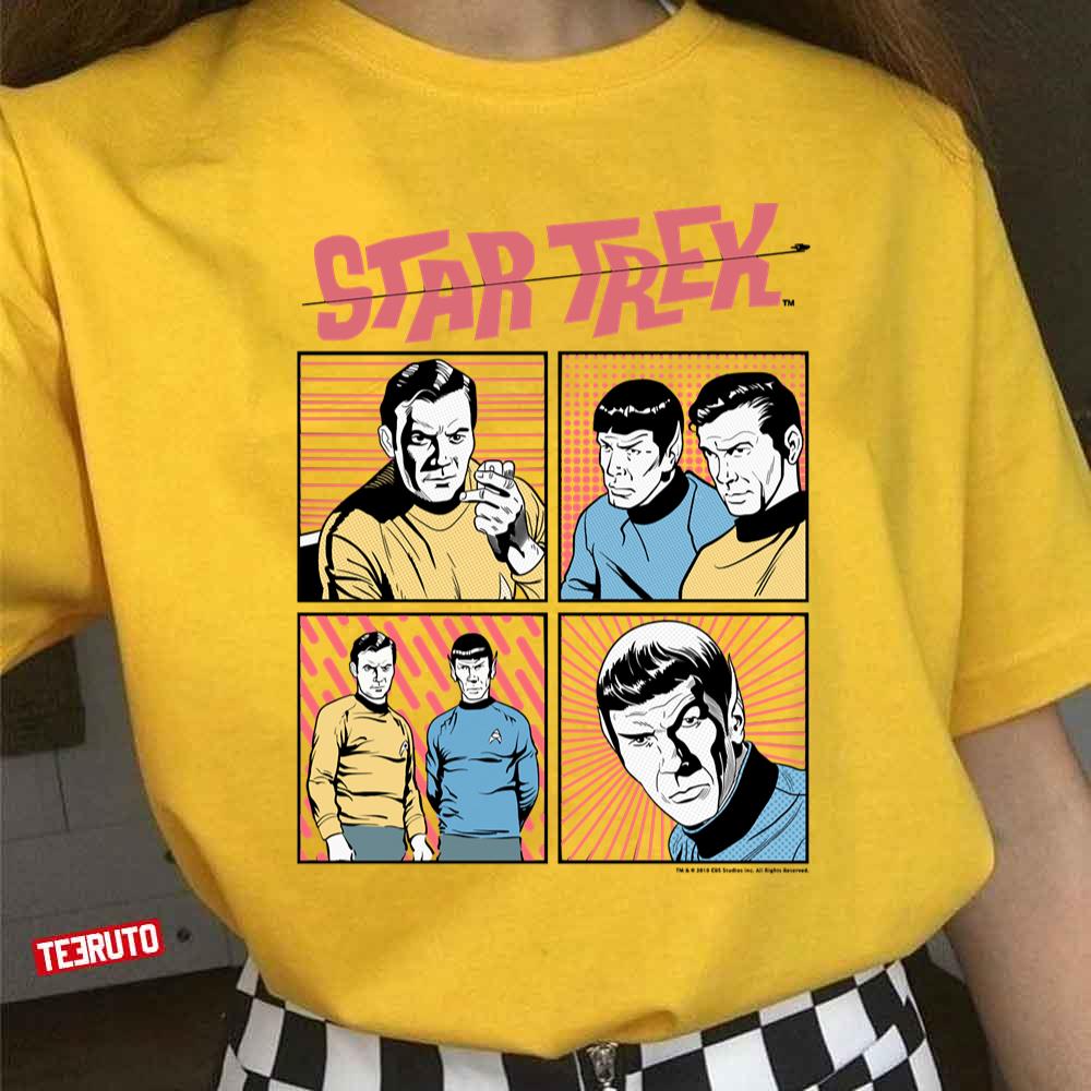 Vintage Comic Pop Panels Star Trek Original Series Unisex T-Shirt