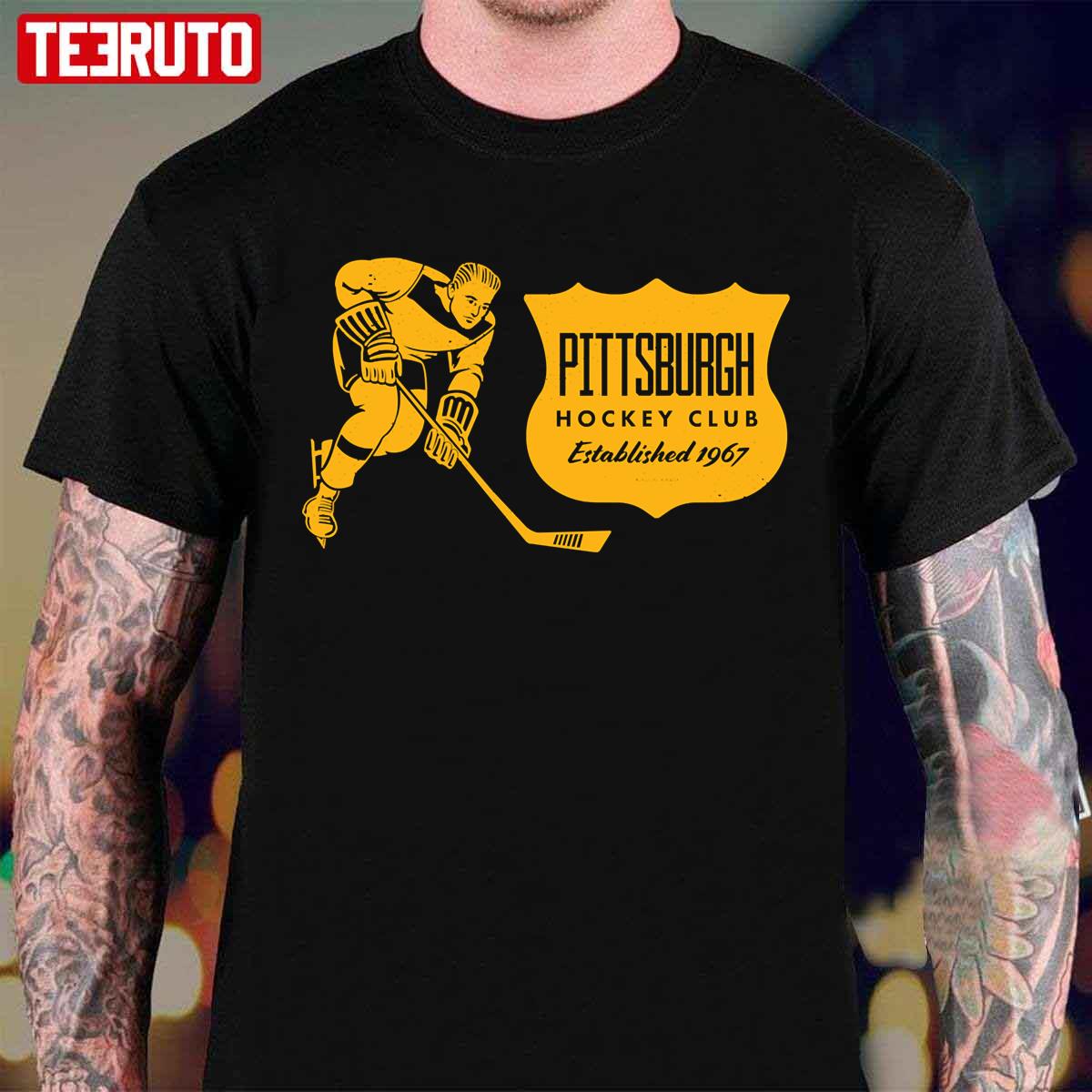 Vintage Hockey Pittsburgh Penguins Yellow Unisex T-Shirt