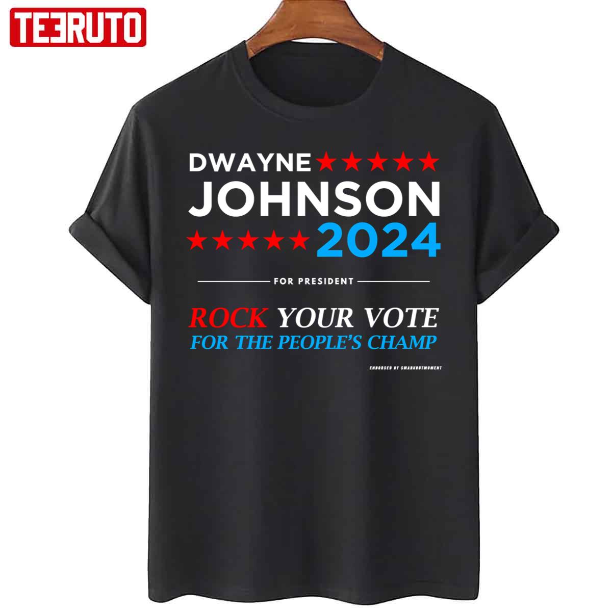 Vote The Rock 2024 President Dwayne Johnson Election Unisex T-Shirt