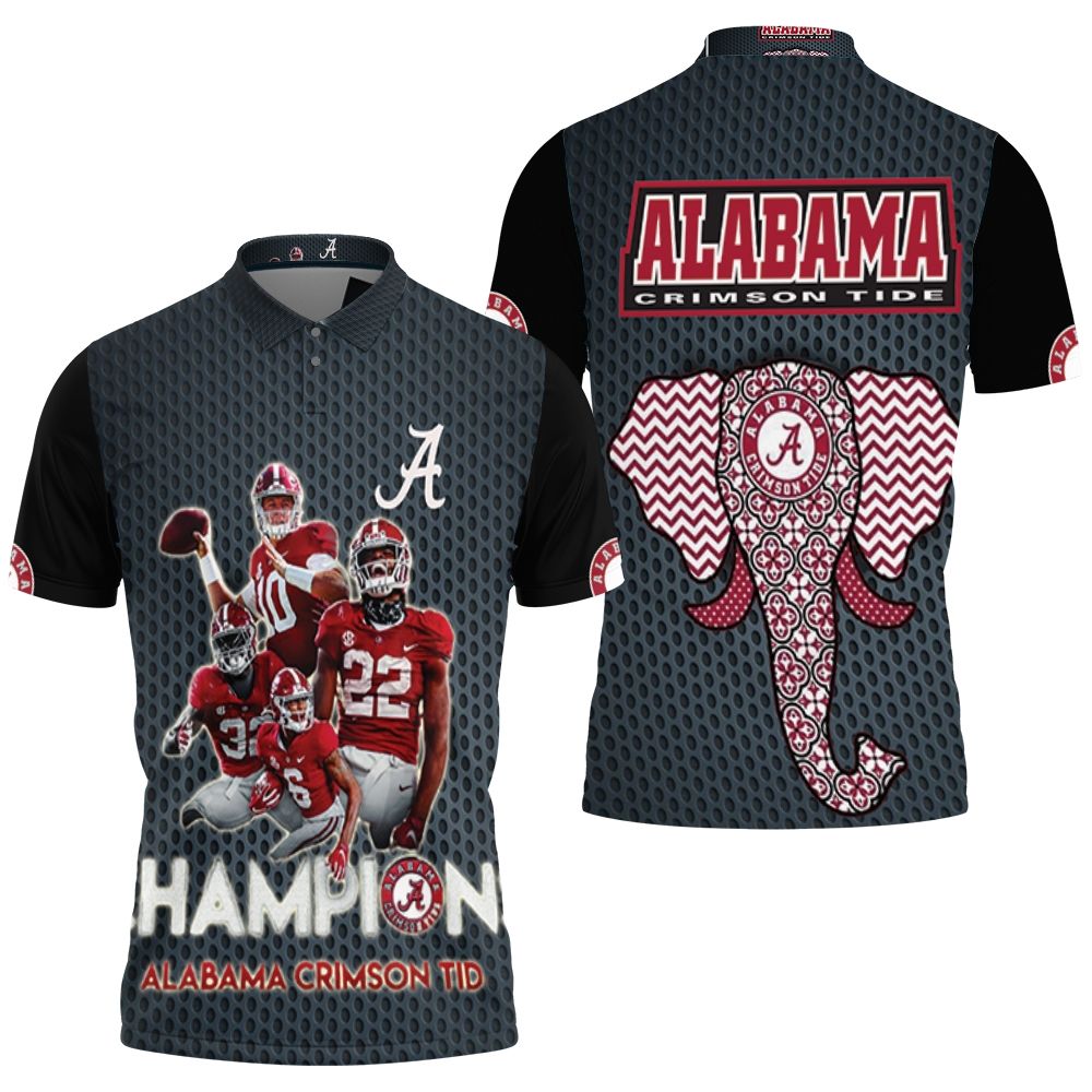 Alabama Crimson Tide Champions Polo Shirt All Over Print Shirt 3d T-shirt