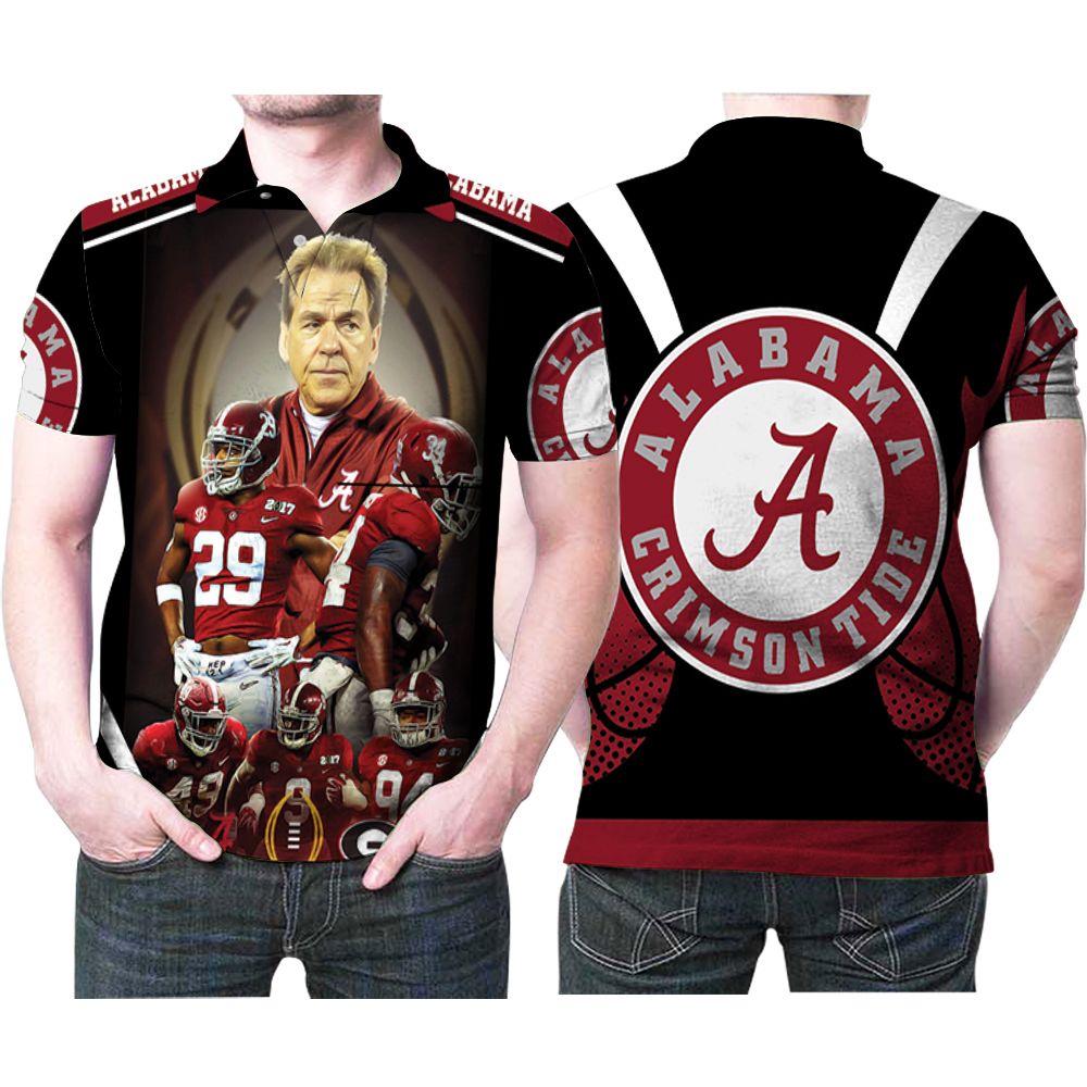 Alabama Crimson Tide Champions With Legends Players Logo 3d Designed Allover Gift For Alabama Fans Polo Shirt All Over Print Shirt 3d T-shirt